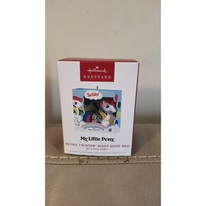 2 Hallmark 2025 Hasbro My Little Pony Retro Twister Right Hoof Red Ornaments NEW